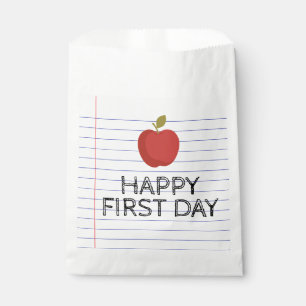 Happy First Day Back to School Apple Teacher Favour Bags