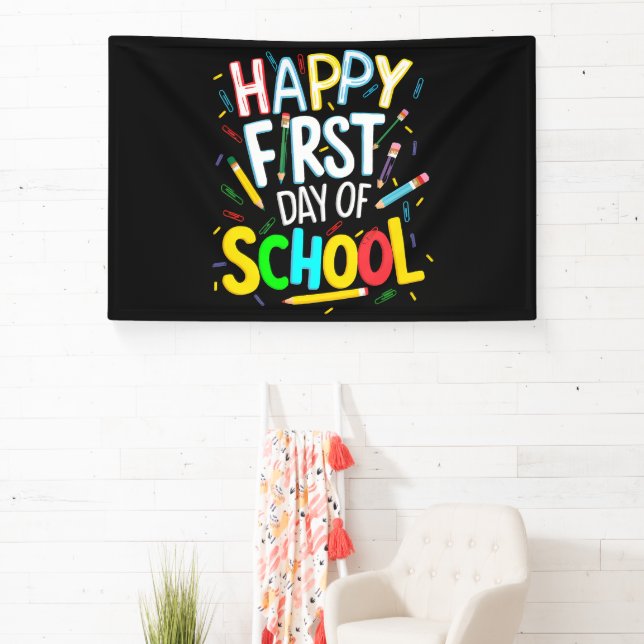 Happy First Day Back to School Banner (Insitu)