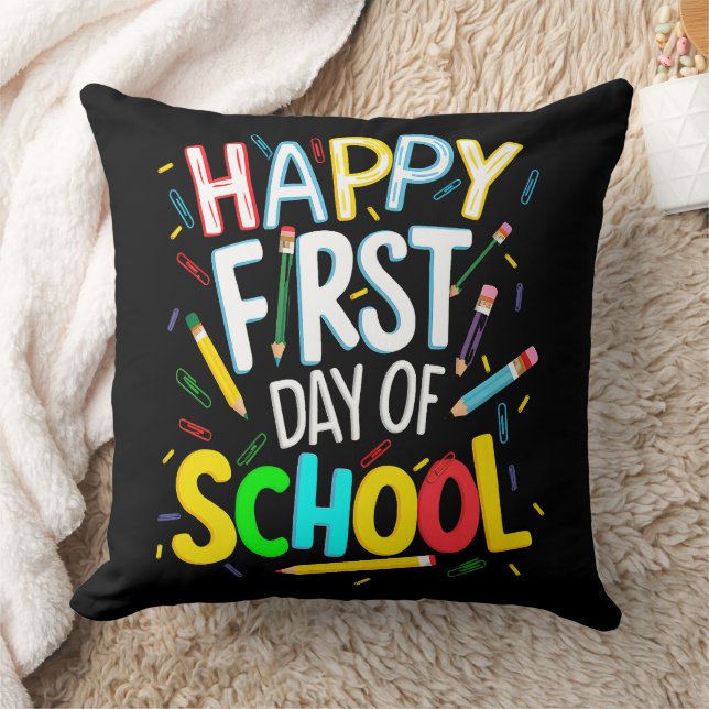 Happy First Day Back to School Cushion (Blanket)