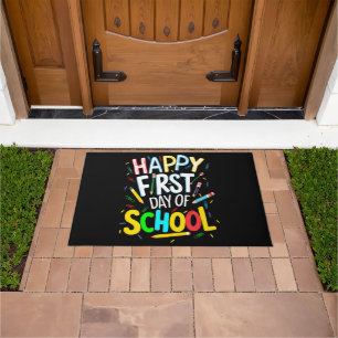 Happy First Day Back to School Doormat