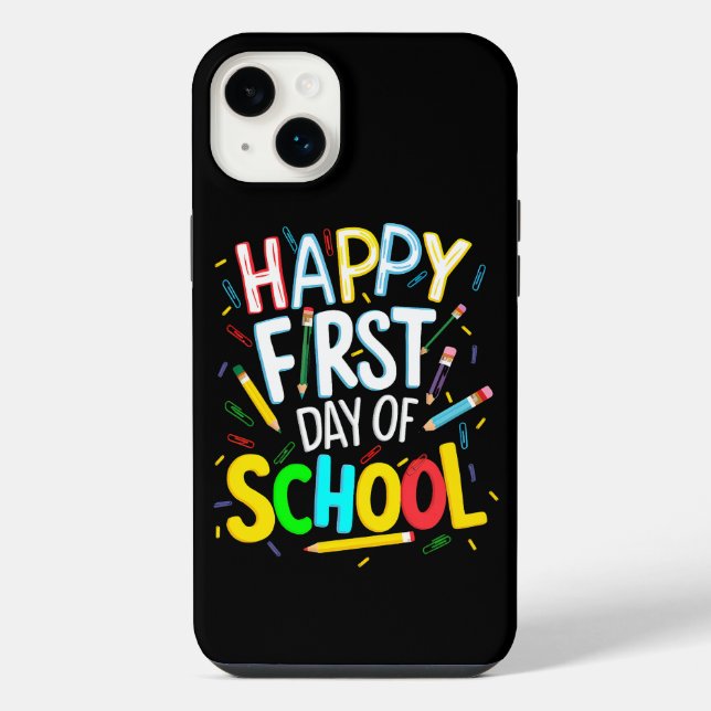 Happy First Day Back to School iPhone Case (Back)