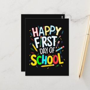 Happy First Day Back to School Postcard