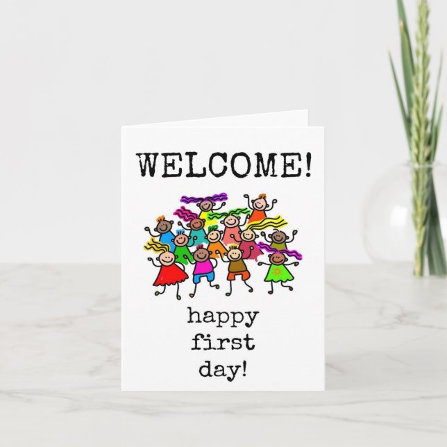 Happy First Day, New Employee Card (Front)