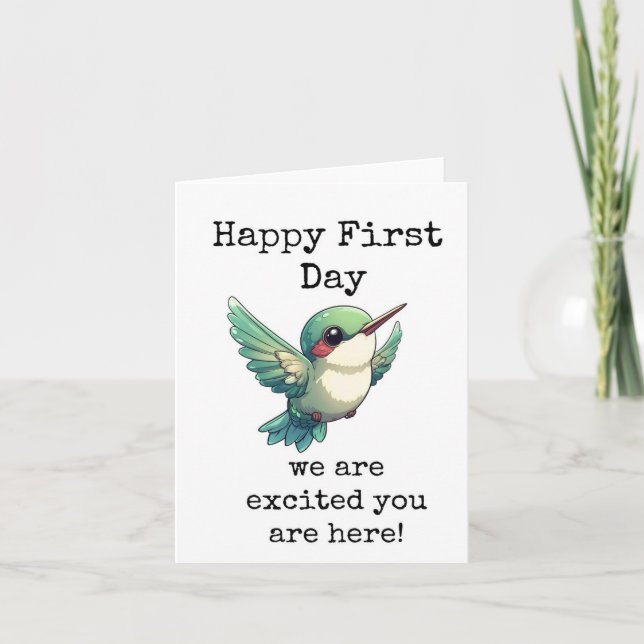 Happy First Day, New Employee Card (Front)