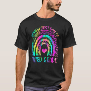 Happy First Day Of 3rd Grade Back To School Rainbo T-Shirt