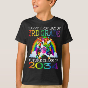 Happy First Day Of 3rd Grade Future Class Of 2034  T-Shirt