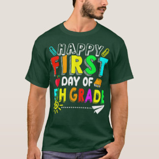 Happy First Day Of 5th Grade Funny Back To School  T-Shirt