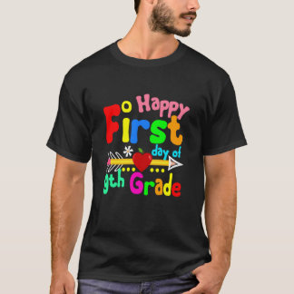 Happy First Day Of 9th Grade Teacher Student Back  T-Shirt