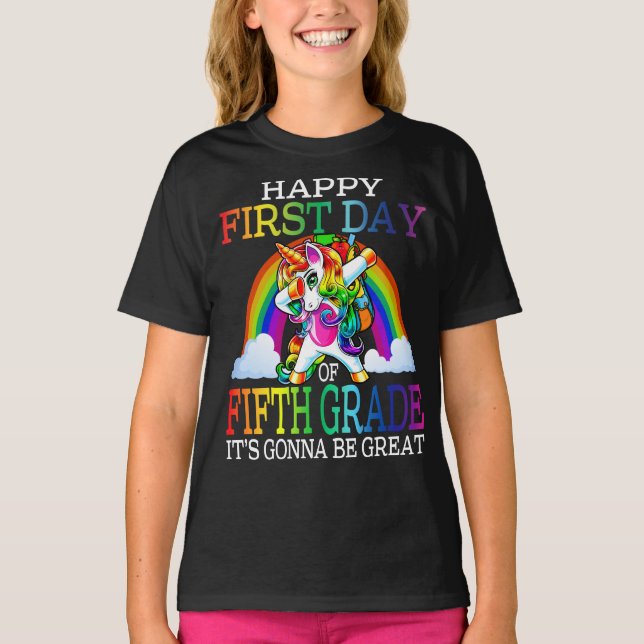 Happy First Day Of Fifth Grade  T-Shirt (Front)