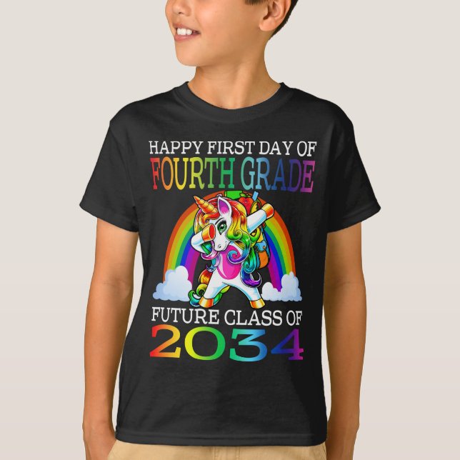 Happy First Day Of Fourth Grade Future T-Shirt (Front)