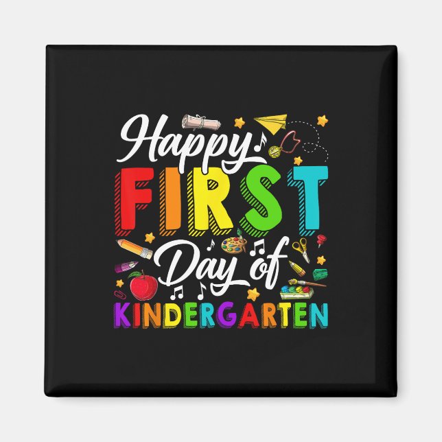 Happy First Day Of Kindergarten Back To School Boy Magnet (Front)