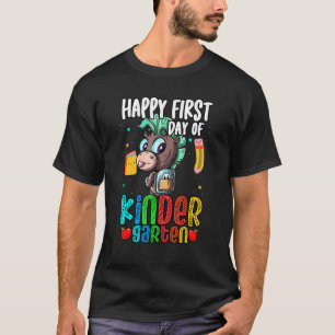 Happy First Day Of Kindergarten Horse Kids T-Shirt