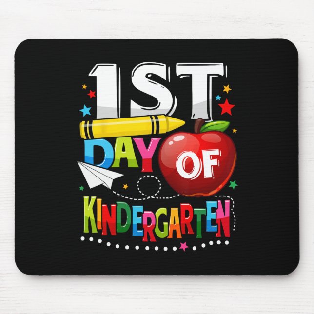Happy First day of Kindergarten Teacher Fun Back T Mouse Pad (Front)