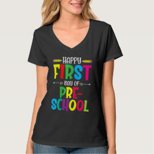 Happy First Day Of Preschool Teacher Students T-Shirt