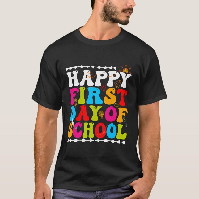 Happy First Day Of School 2023Back To School T-Shirt (Front)