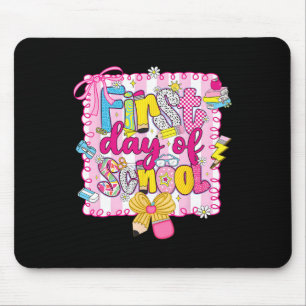 Happy First Day Of School Back To School Pencil Bo Mouse Pad