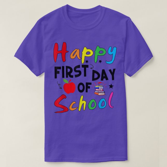 Happy First Day Of School Back To School Teacher S T-Shirt (Design Front)