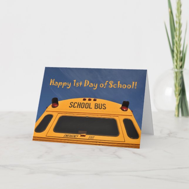 Happy First Day of School Bus Card (Front)