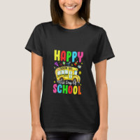 Happy First Day Of School Bus Driver Outfit Back T