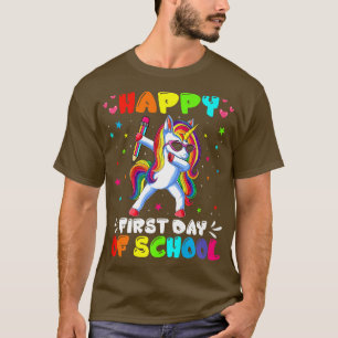 Happy First Day Of School Girls Back To School Cut T-Shirt