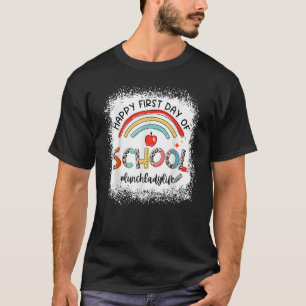 Happy First Day Of School Lunch Lady Life Leopard T-Shirt