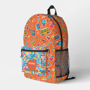 Happy First Day Of School Monogram Personalised Printed Backpack