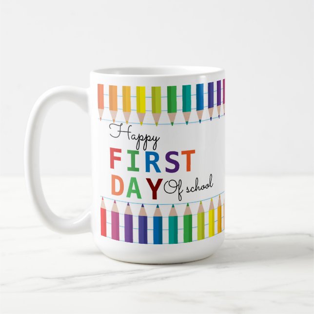 Happy First Day of School Mug – Fun Back to School (Left)