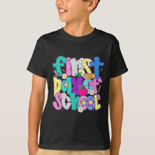 Happy First Day Of School Preppy Teacher Kids Back T-Shirt
