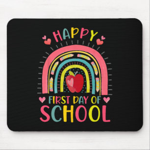 Happy First Day Of School Rainbow Teacher Back To Mouse Pad