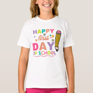 Happy First Day of School Shirt, School Teacher T-Shirt