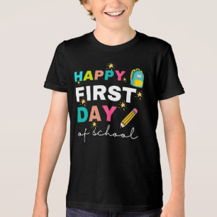 Happy First Day of School Shirt, School Teacher Tri-Blend Shirt
