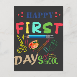 Happy First Day Of School T-Shirt Postcard