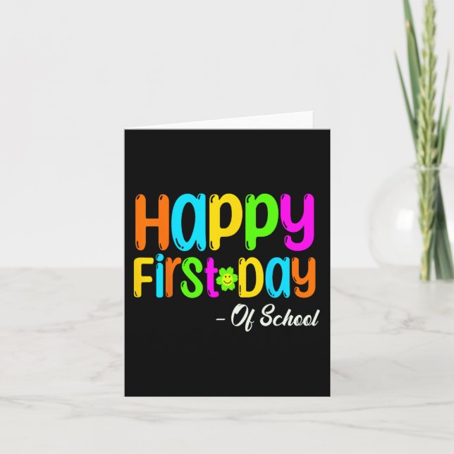 Happy First Day Of School Teacher Back To School S Card (Front)