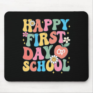 Happy First Day of School Teacher Boys Girls Back  Mouse Pad