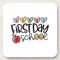Happy First Day Of School Teacher Girl Kid Back To