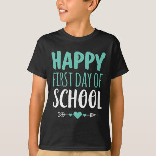 Happy First Day Of School Teacher Student Arrow C T-Shirt