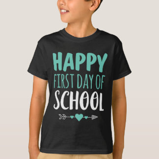 Happy First Day Of School  Teacher Student Arrow C T-Shirt