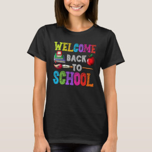 Happy First Day Of School Teachers Back To School  T-Shirt