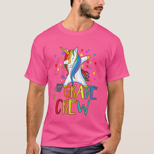 Happy First Day Of School Third 3rd Grade Crew Tea T-Shirt (Front)