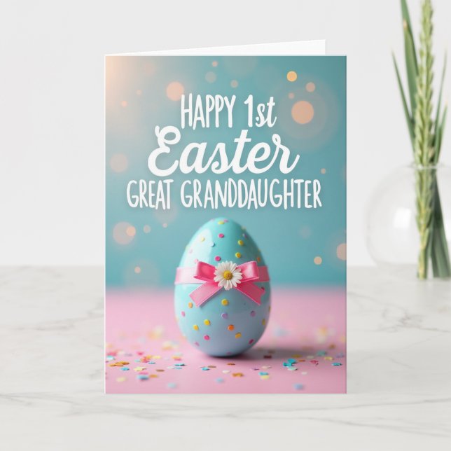 Happy First Easter Grandchild Card (Front)