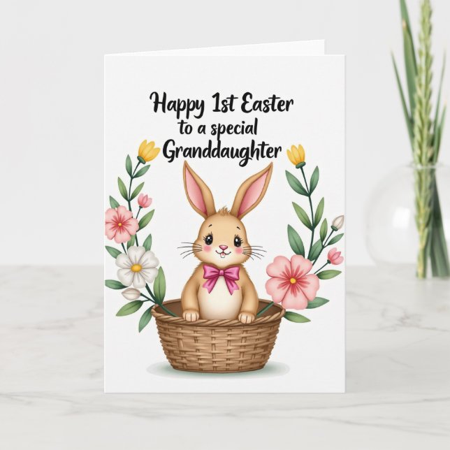 Happy First Easter Granddaughter Card (Front)