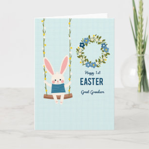 Happy First Easter Great Grandson Card