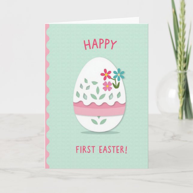 Happy First Easter Keepsake Card (Front)