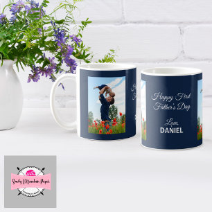 Happy First Father’s Day Custom Photo Coffee Mug