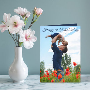 Happy First Father’s Day Custom Photo From Wife Holiday Card