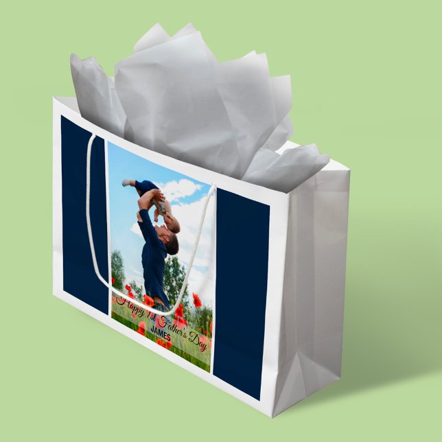 Happy First Father’s Day Custom Photo Gift Bag (Creator Uploaded)