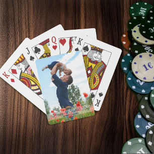 Happy First Father’s Day Custom Photo Playing Cards