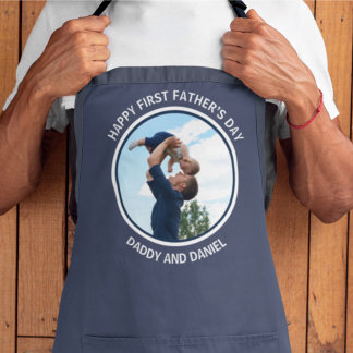 Happy First Father’s Day Custom Photo & Text Apron