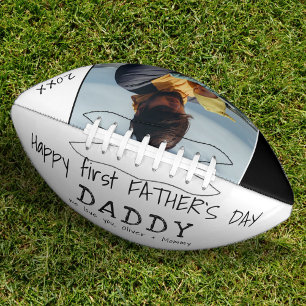 Happy first Father`s Day Daddy Dad Photo Football
