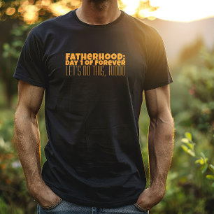 Happy First Father’s Day orange letter humour T-Shirt